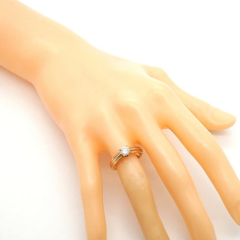 Vendome Louis Cartier Band Ring 18K Tricolor Gold
