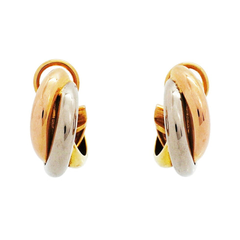 Trinity Earrings 18K Tricolor Gold