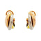 Trinity Earrings 18K Tricolor Gold