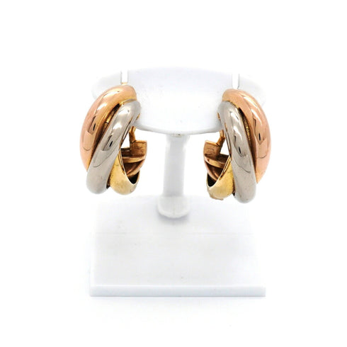 Trinity Earrings 18K Tricolor Gold