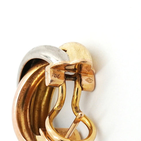 Trinity Earrings 18K Tricolor Gold