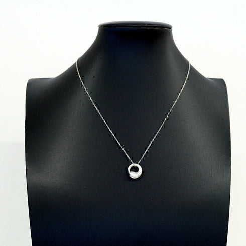 Eternal Circle Pendant Necklace Sterling Silver