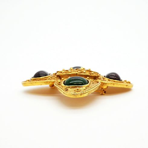 CC Logo Brooch Metal