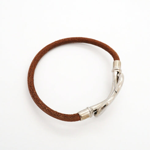 Atame Bracelet Leather and Metal Silver