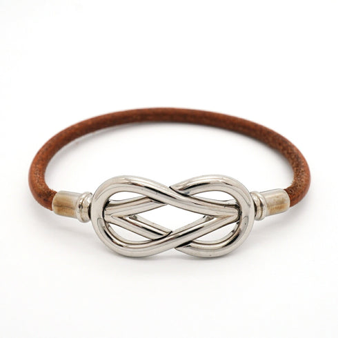 Atame Bracelet Leather and Metal Silver