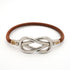 Atame Bracelet Leather and Metal Silver
