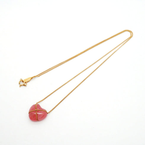 Cross Heart Pendant Necklace 18K Yellow Gold