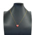 Cross Heart Pendant Necklace 18K Yellow Gold