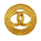 CC Logo Circle Brooch Metal