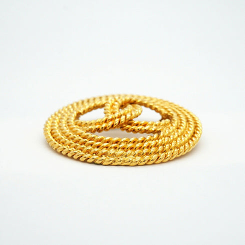 CC Logo Circle Brooch Metal