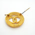 CC Logo Circle Brooch Metal