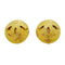 CC Logo Circle Clip-On Earrings Metal Gold-Tone Metal