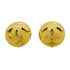 CC Logo Circle Clip-On Earrings Metal Gold-Tone Metal