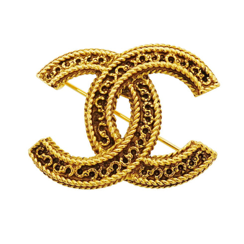 CC Logo Brooch Metal