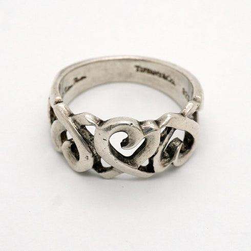 Triple Loving Heart Ring Sterling Silver