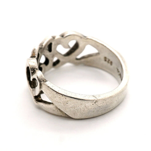 Triple Loving Heart Ring Sterling Silver