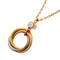 Trinity Pendant Necklace 18K Tricolor Gold