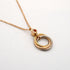 Trinity Pendant Necklace 18K Tricolor Gold