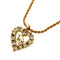 Pendant Necklace Gold and Rhinestone
