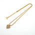 Pendant Necklace Gold and Rhinestone