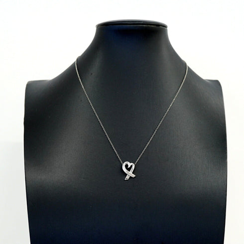 Loving Heart Pendant Necklace Sterling Silver
