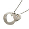 Stencil Heart Pendant Necklace Sterling Silver