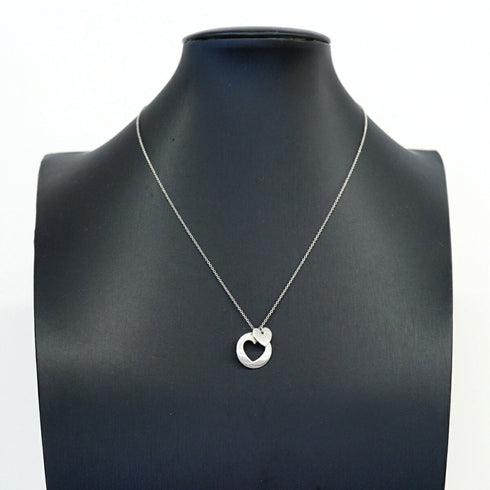 Stencil Heart Pendant Necklace Sterling Silver