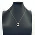 Stencil Heart Pendant Necklace Sterling Silver