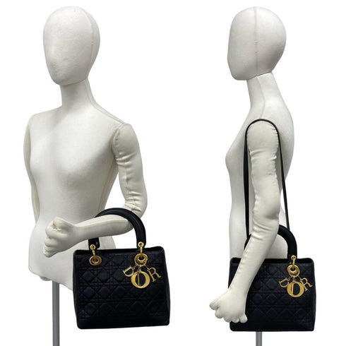 Lady Dior Bag Cannage Quilt Lambskin Medium