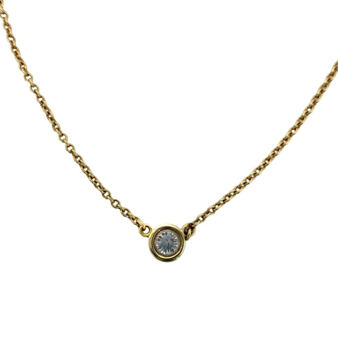 Elsa Peretti Diamonds By The Yard Pendant Necklace 18K Yellow Gold and Diamond