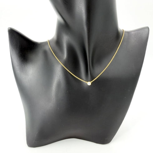 Elsa Peretti Diamonds By The Yard Pendant Necklace 18K Yellow Gold and Diamond