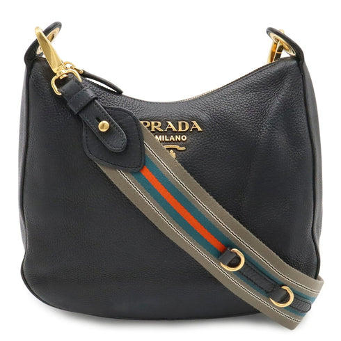 Striped Strap Zip Hobo Vitello Daino Medium