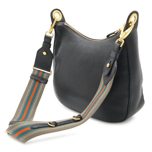 Striped Strap Zip Hobo Vitello Daino Medium