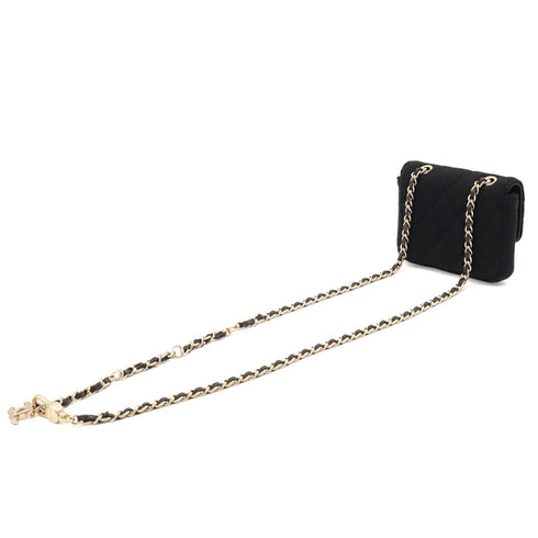 Classic Flap Chain Belt Bag Quilted Jersey Mini
