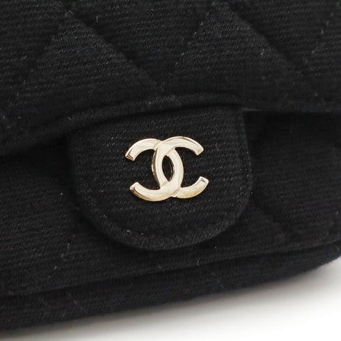 Classic Flap Chain Belt Bag Quilted Jersey Mini