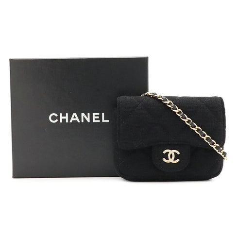 Classic Flap Chain Belt Bag Quilted Jersey Mini