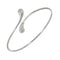 Double Teardrop Bangle Sterling Silver Bracelet