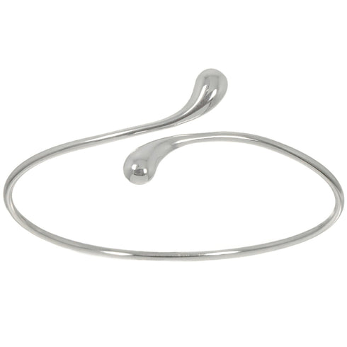 Double Teardrop Bangle Sterling Silver Bracelet