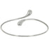Double Teardrop Bangle Sterling Silver Bracelet