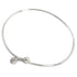 Double Teardrop Bangle Sterling Silver Bracelet