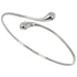 Double Teardrop Bangle Sterling Silver Bracelet