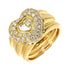 Happy Diamonds Heart 1 Ring 18K Yellow Gold and Diamond