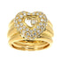 Happy Diamonds Heart 1 Ring 18K Yellow Gold and Diamond