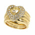 Happy Diamonds Heart 1 Ring 18K Yellow Gold and Diamond