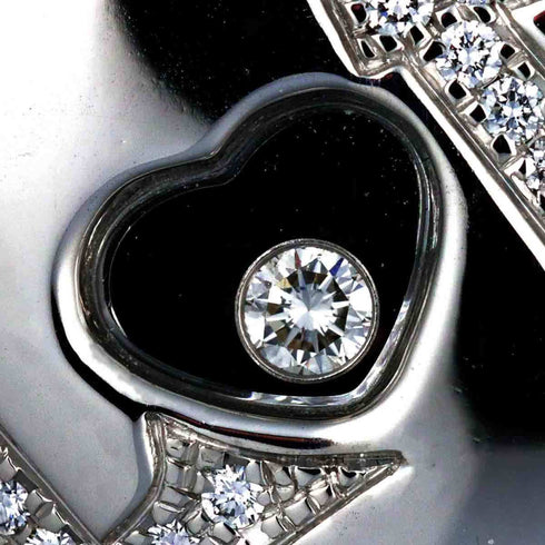 Happy Diamonds Pendant Necklace 18K White Gold