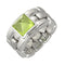 Ring 18K White Gold With Peridot