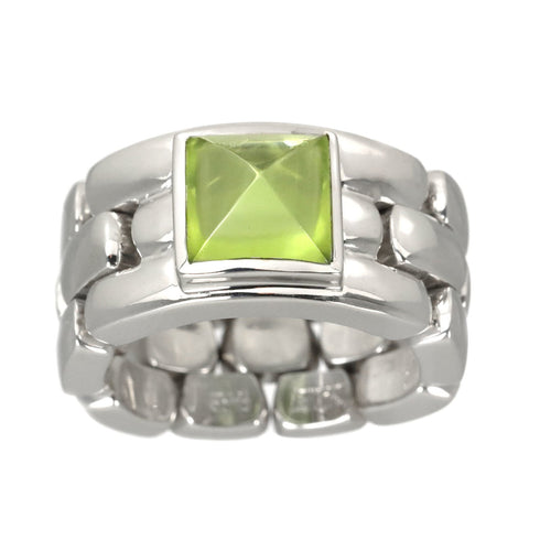 Ring 18K White Gold With Peridot