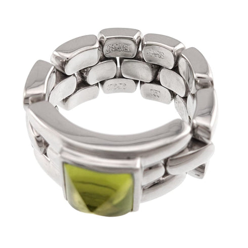 Ring 18K White Gold With Peridot