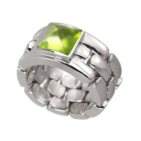 Ring 18K White Gold With Peridot