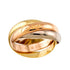 Vendome Louis Cartier Band Ring 18K Tricolor Gold
